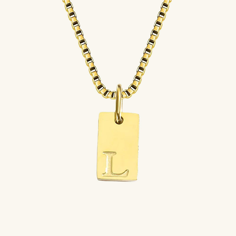 Engraved Box Chain Necklace