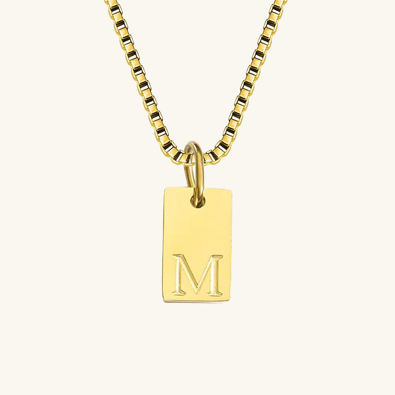 Engraved Box Chain Necklace