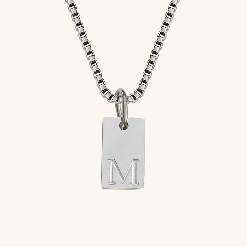 Engraved Box Chain Necklace