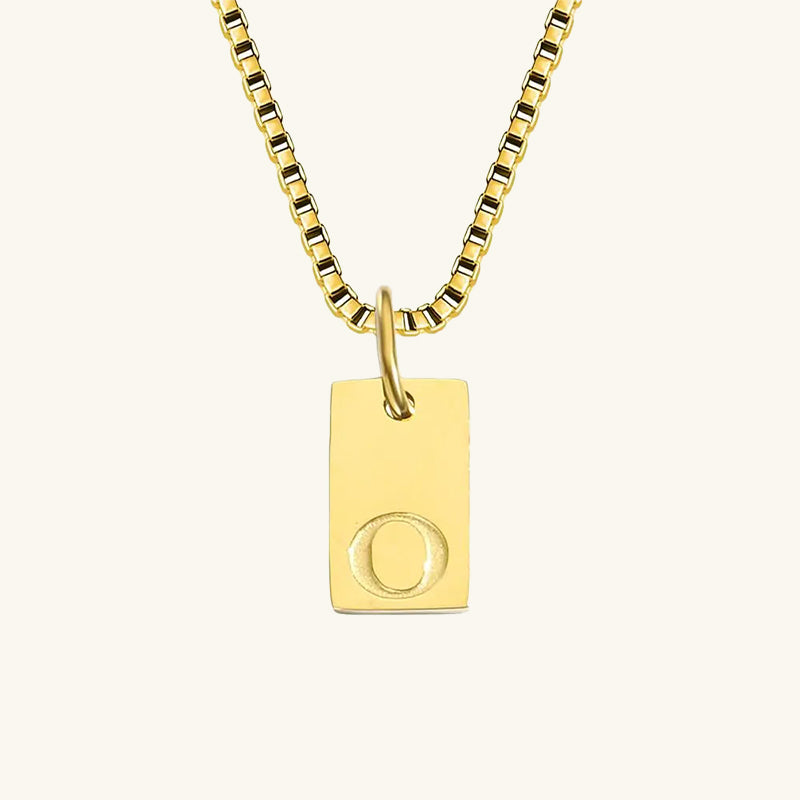 Engraved Box Chain Necklace