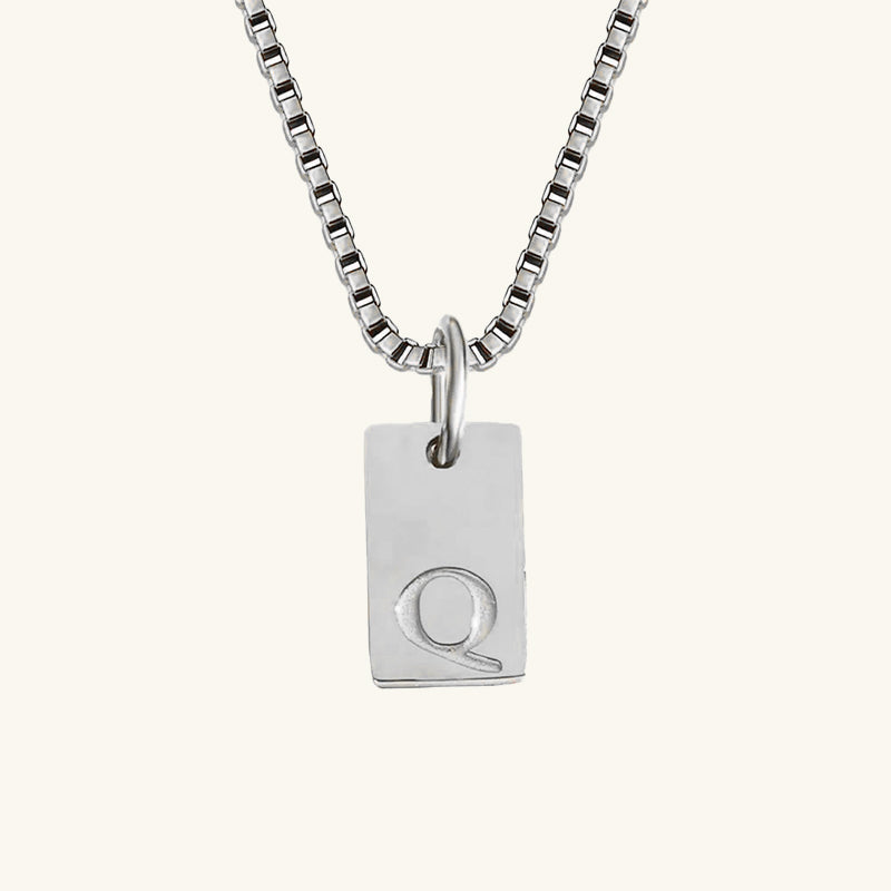 Engraved Box Chain Necklace