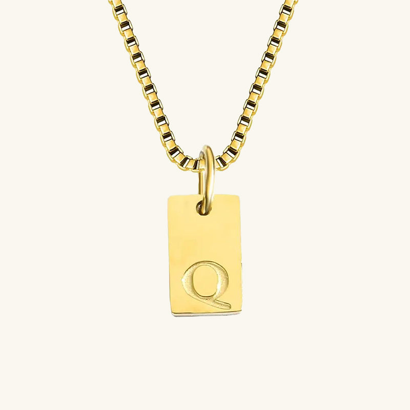 Engraved Box Chain Necklace