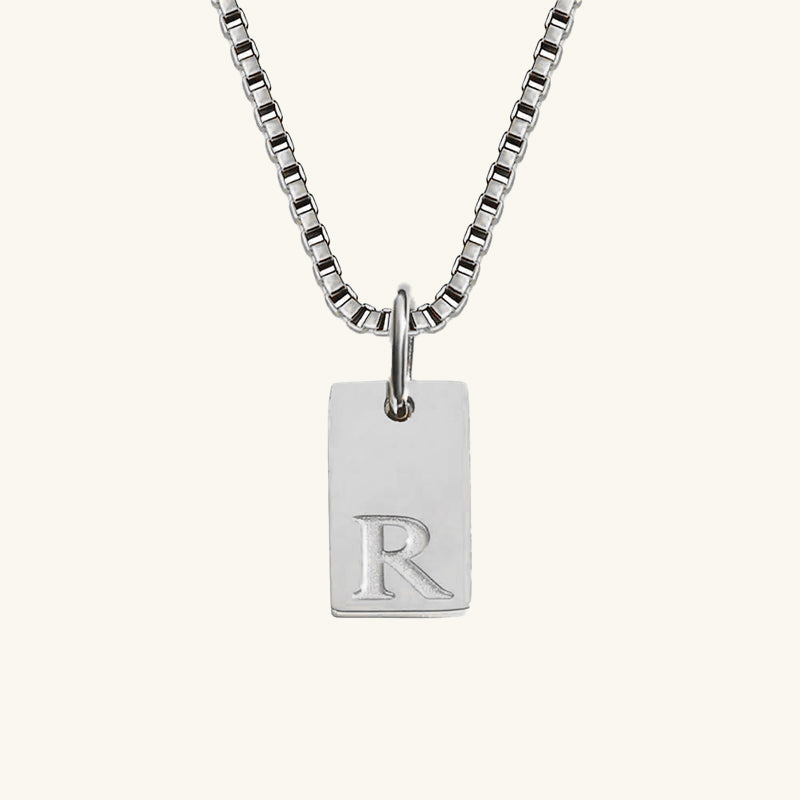 Engraved Box Chain Necklace