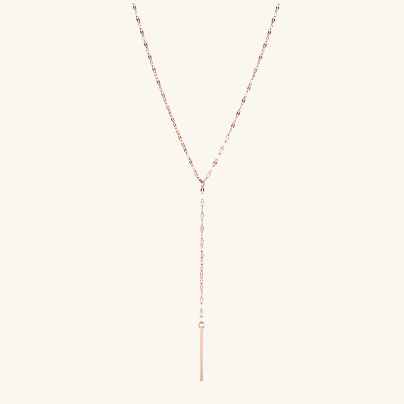 Minimalist Bar Lariat Necklace