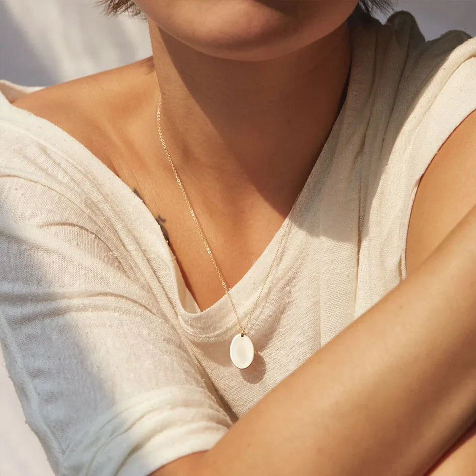 Oval Pendant Necklace