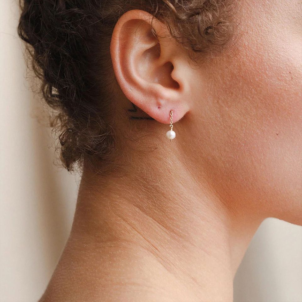 Pearl Drop Pendant Earrings - Wrenlee