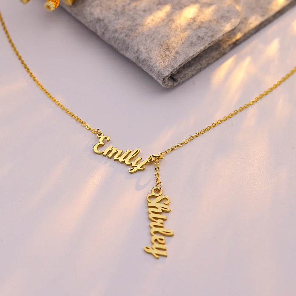 DuoNames Charm Necklace