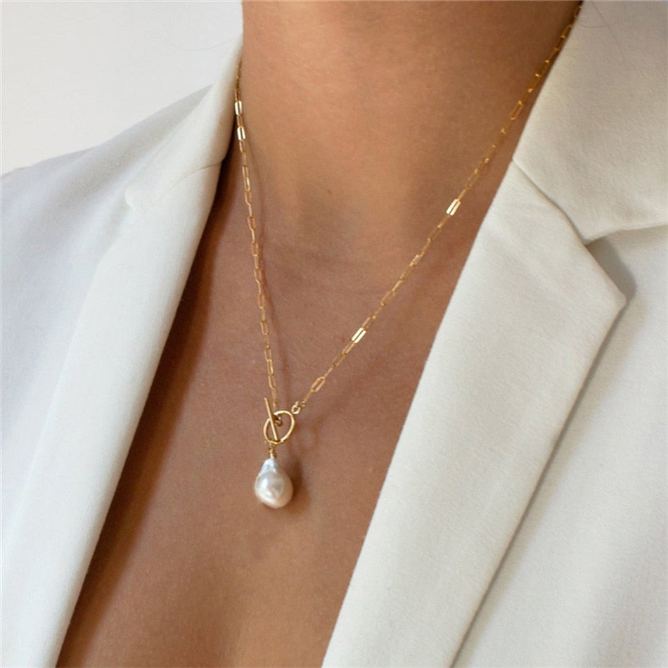 Baroque Pearl Necklace - Wrenlee