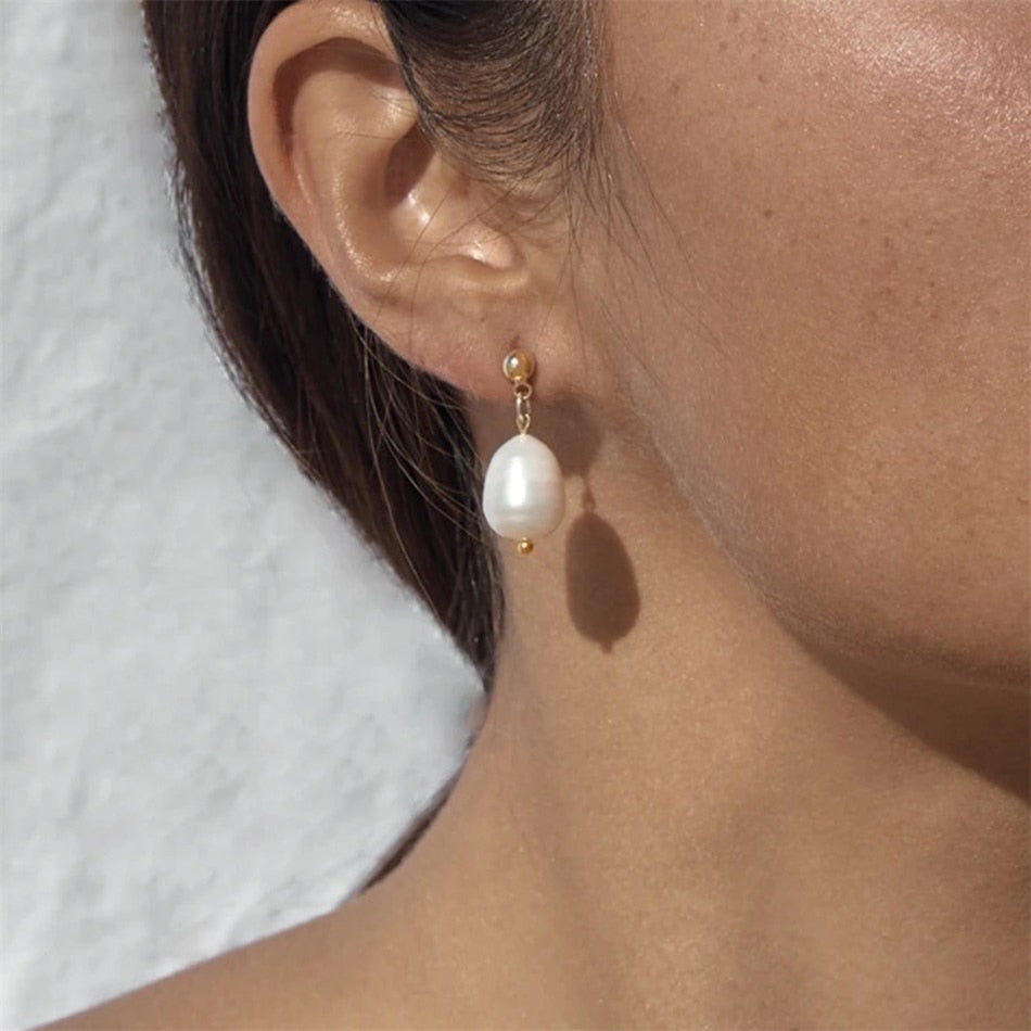 Large Pearl Earrings - Wrenlee