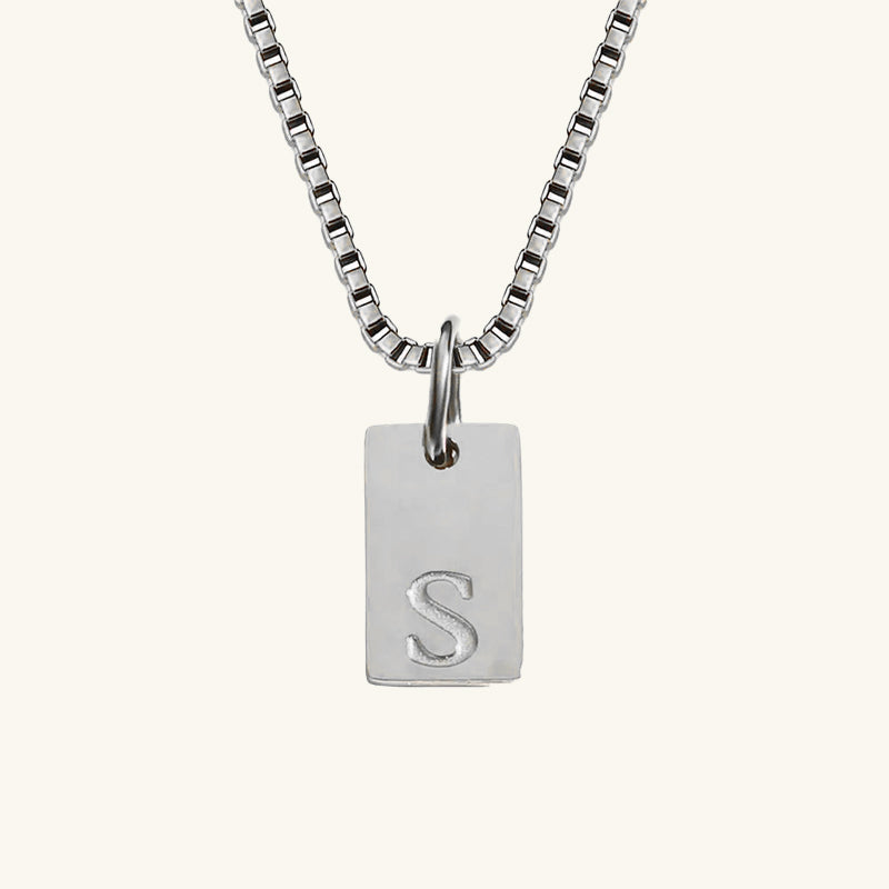 Engraved Box Chain Necklace