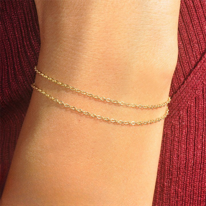 Florence Multilayer Thin Chain Bracelet - Wrenlee