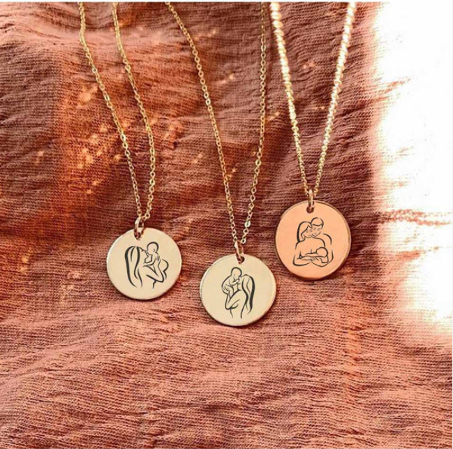 Family Love Illustrations necklace