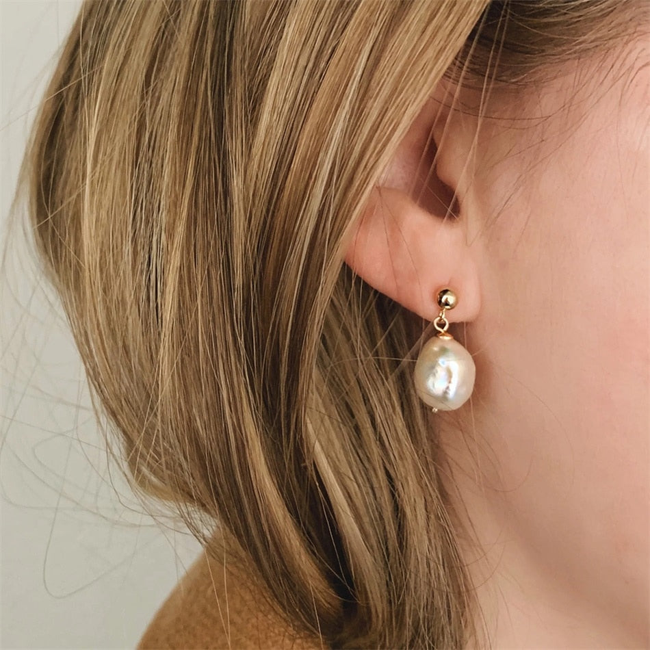 Large Pearl Earrings - Wrenlee