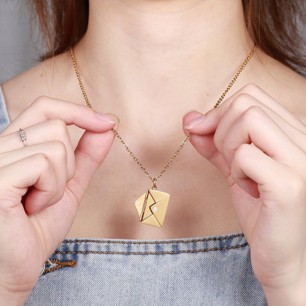 Envelope Locket Necklace - Wrenlee