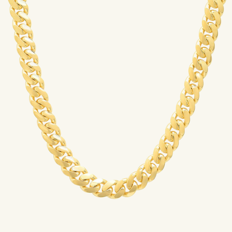 8mm Large Collar Cuban Link Chain Necklace - Wrenlee