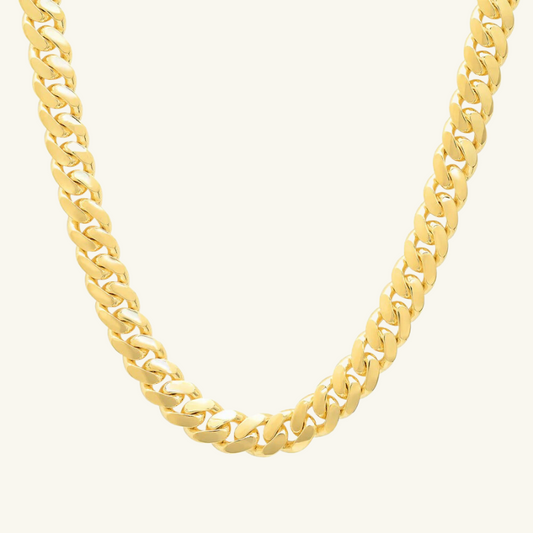 8mm Large Collar Cuban Link Chain Necklace - Wrenlee