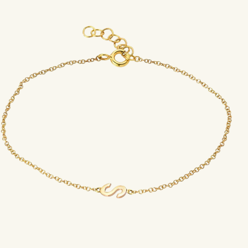 Single Letter Initial Bracelet - Wrenlee