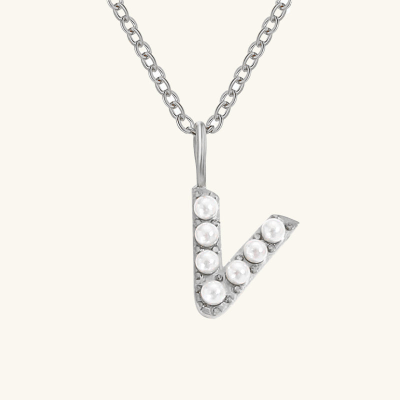 Monica Pearl Initial Necklace