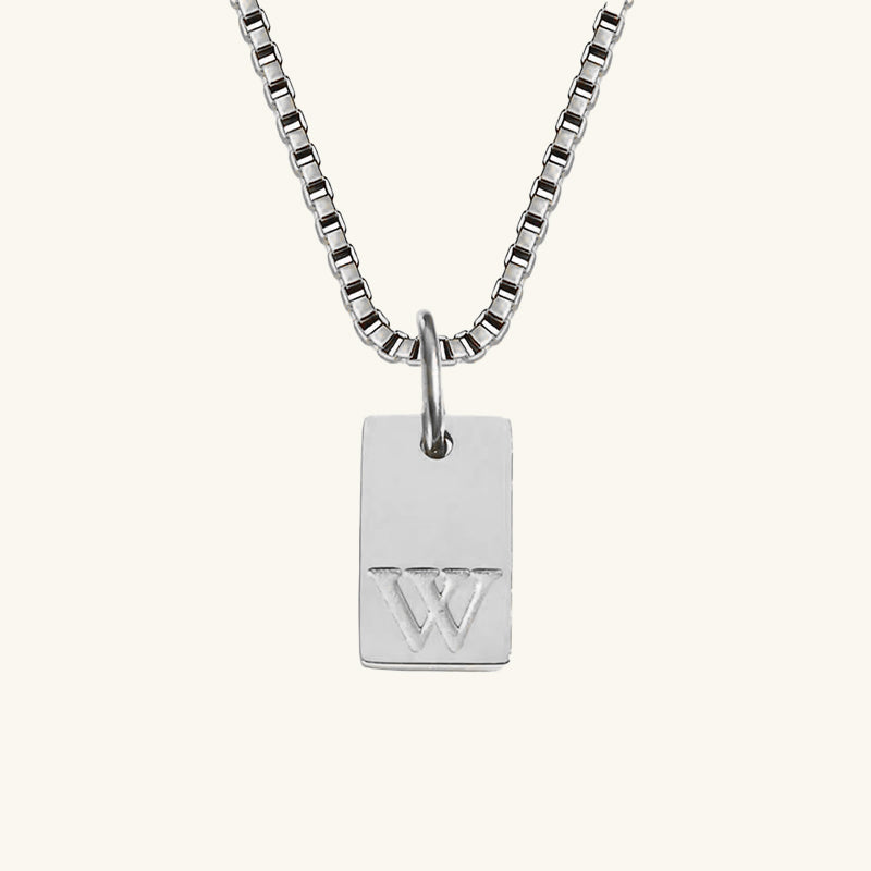 Engraved Box Chain Necklace