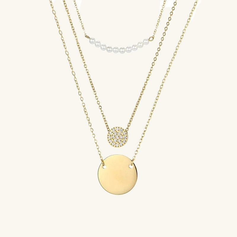 Amari Pearls and Charms Gold Necklace