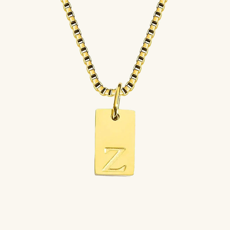 Engraved Box Chain Necklace