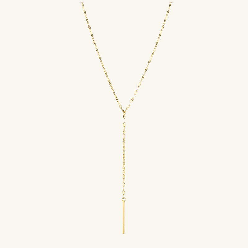 Minimalist Bar Lariat Necklace