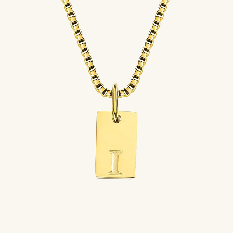 Engraved Box Chain Necklace