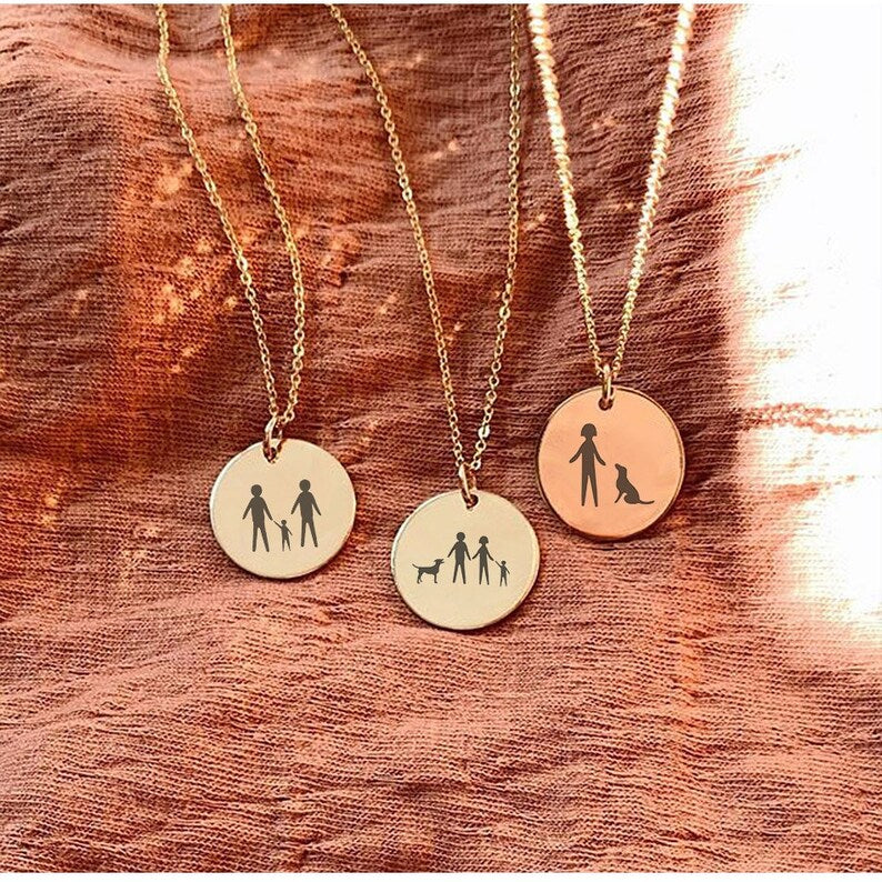 Family Illustrations Necklace