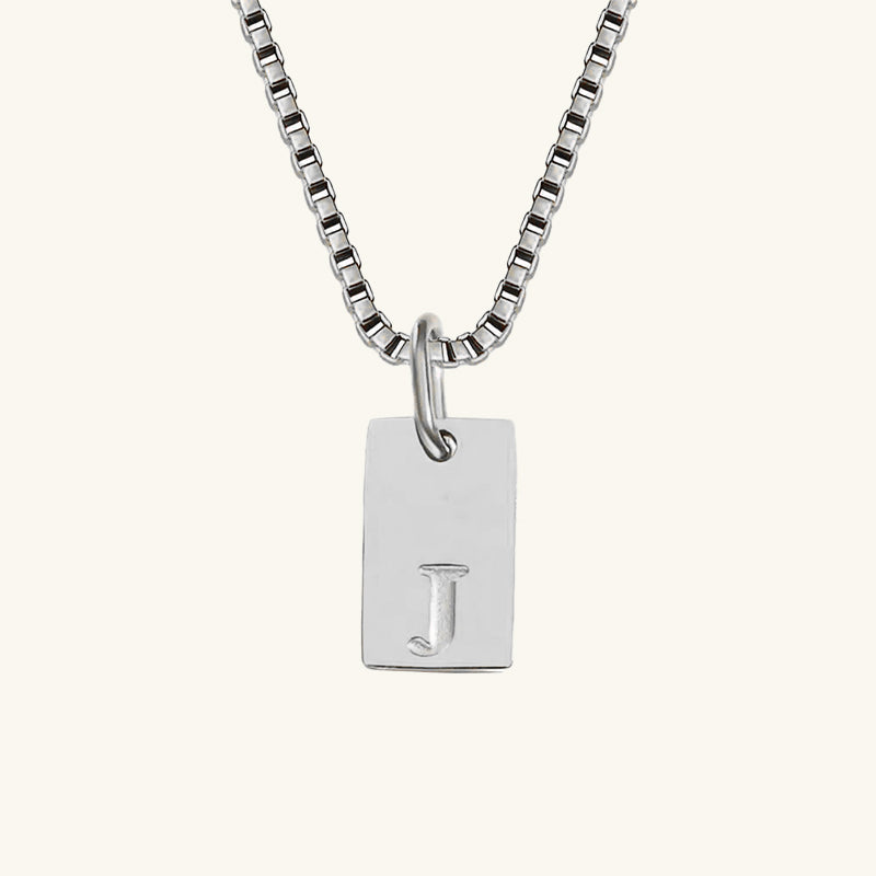 Engraved Box Chain Necklace