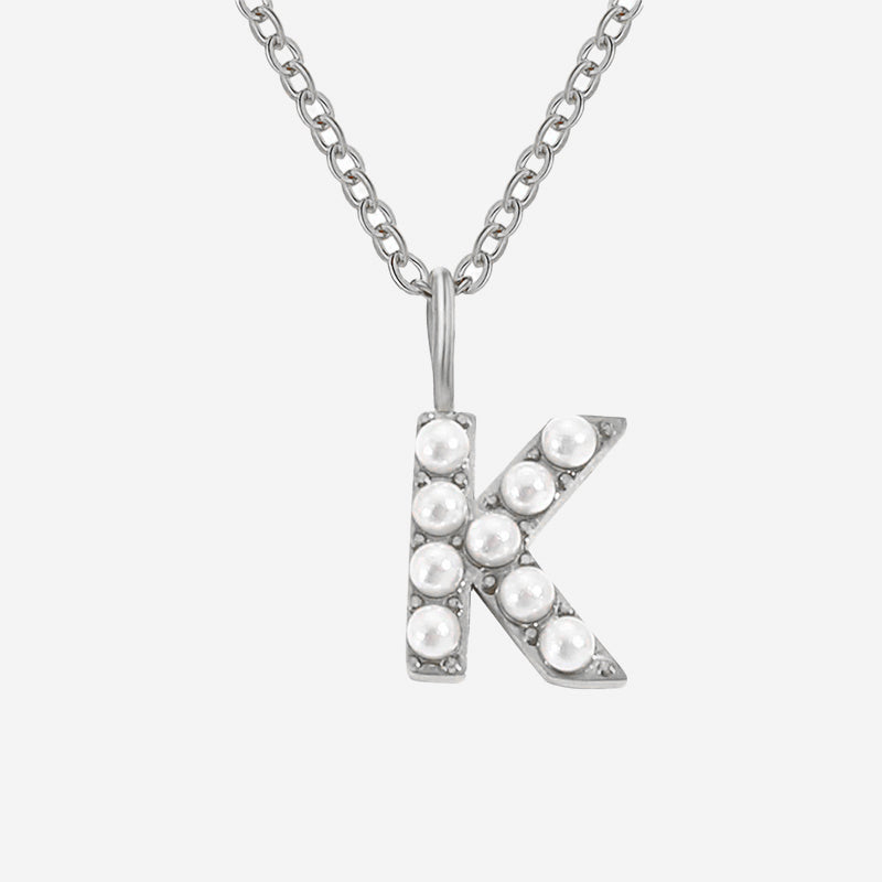 Monica Pearl Initial Necklace