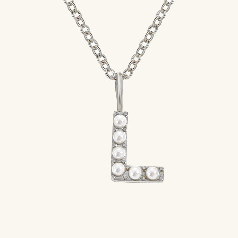 Monica Pearl Initial Necklace