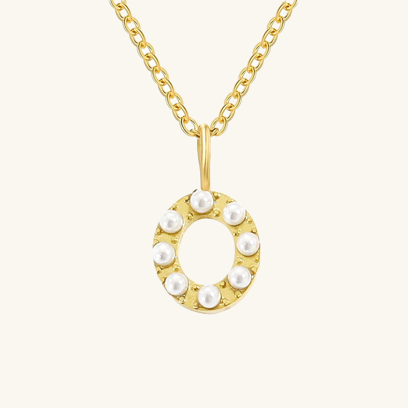 Monica Pearl Initial Necklace