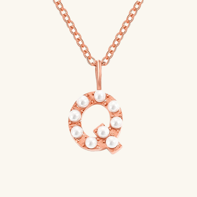 Monica Pearl Initial Necklace