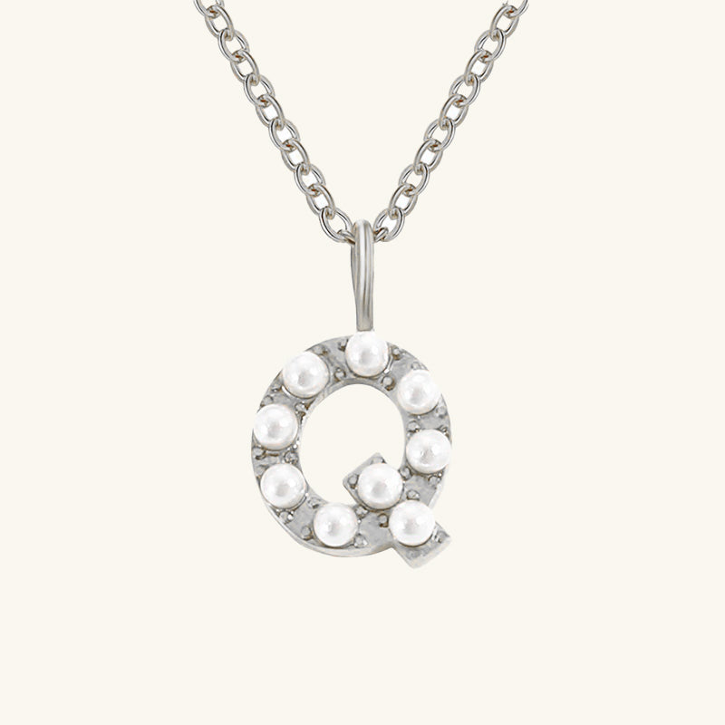 Monica Pearl Initial Necklace