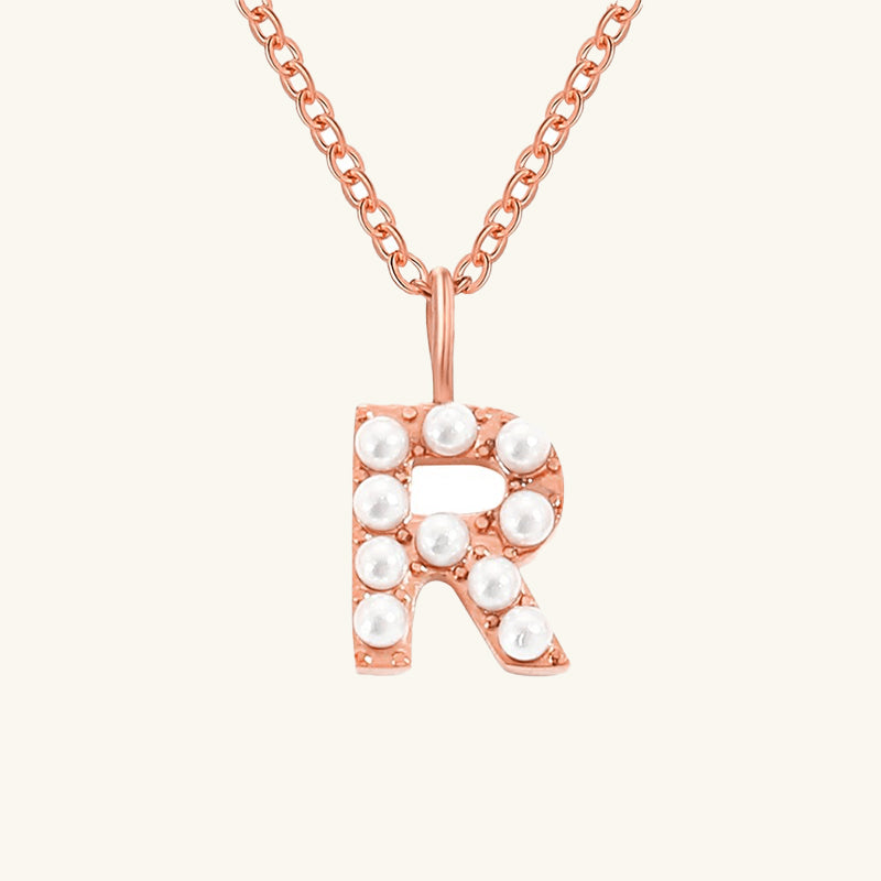 Monica Pearl Initial Necklace