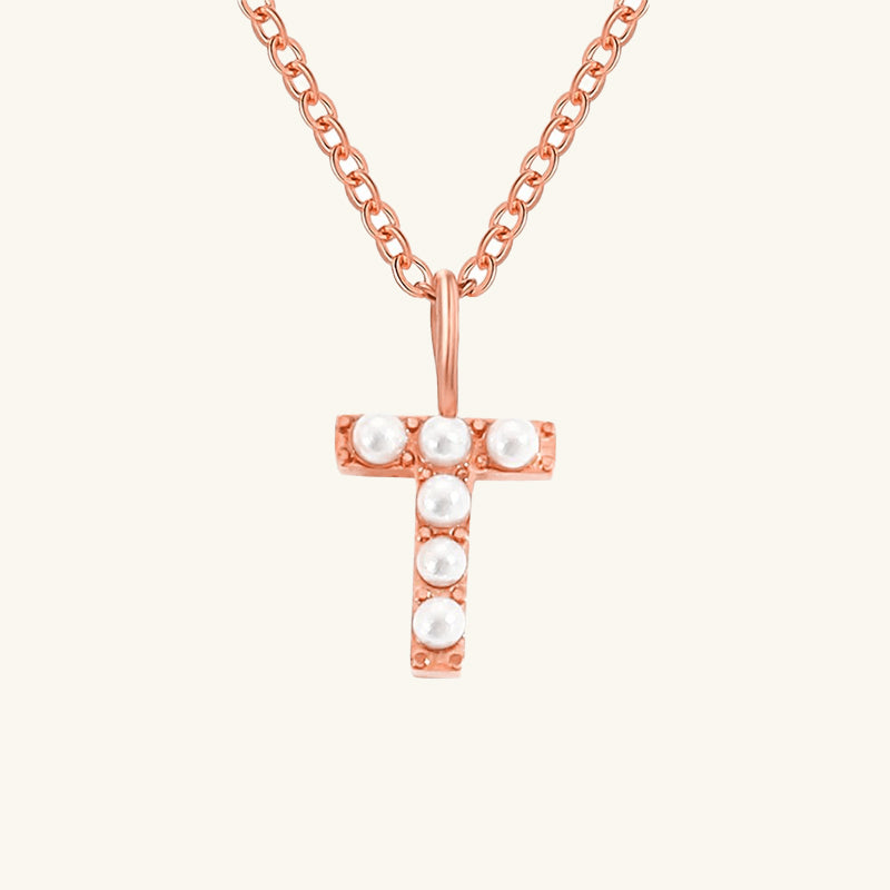 Monica Pearl Initial Necklace