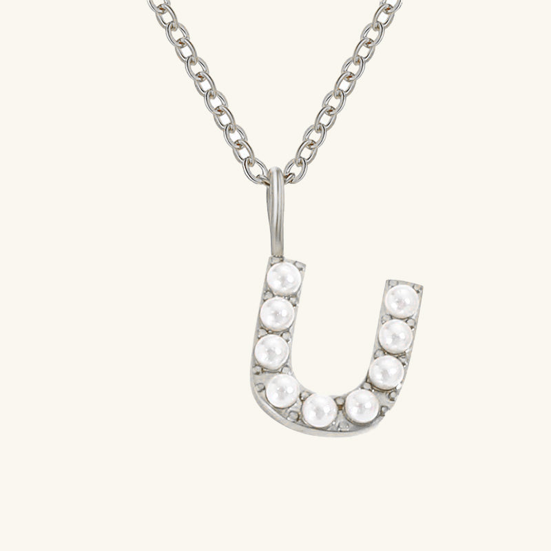 Monica Pearl Initial Necklace