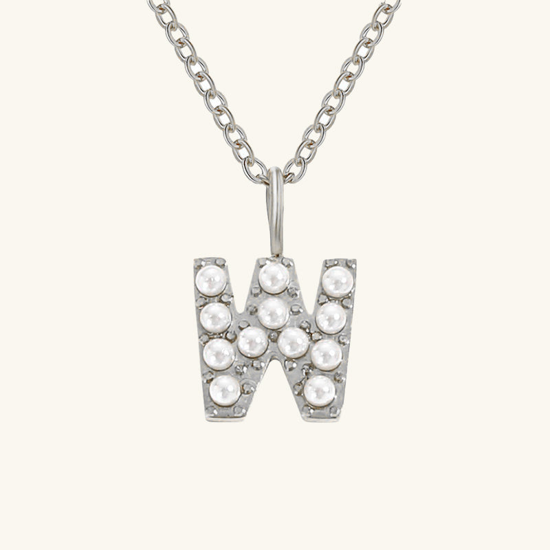 Monica Pearl Initial Necklace