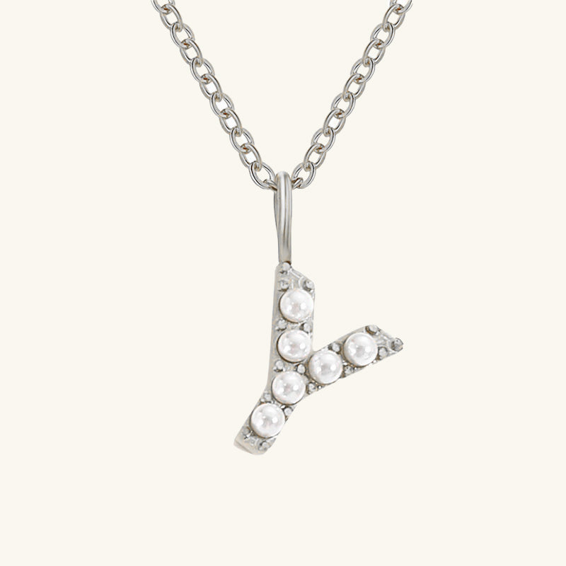 Monica Pearl Initial Necklace