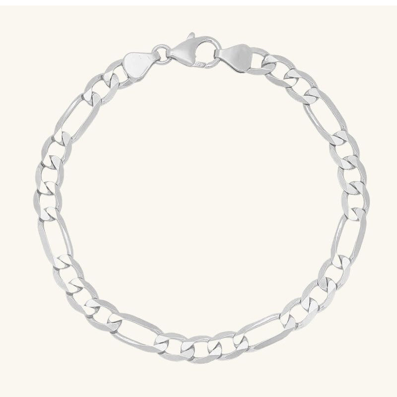6mm Figaro Link Chain Bracelets - Wrenlee