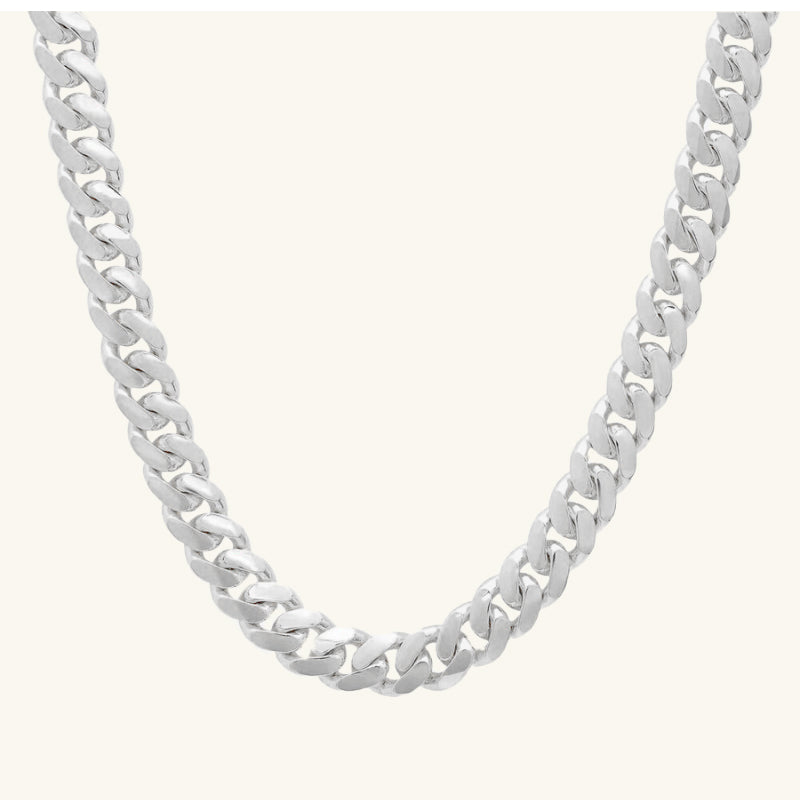 8mm Large Collar Cuban Link Chain Necklace - Wrenlee