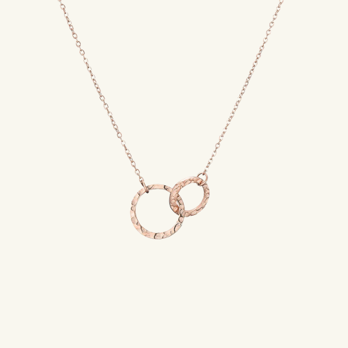 Dainty Double Circle Pendant Necklace – Wrenlee